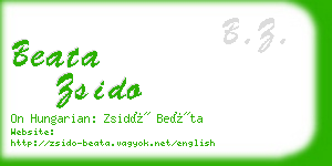 beata zsido business card